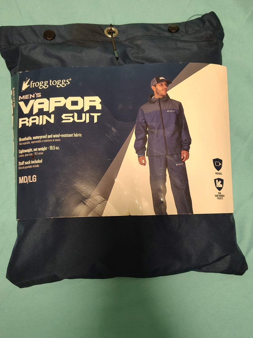 frogg toggs Vapor Rain Suit Men's Black & Blue M/L